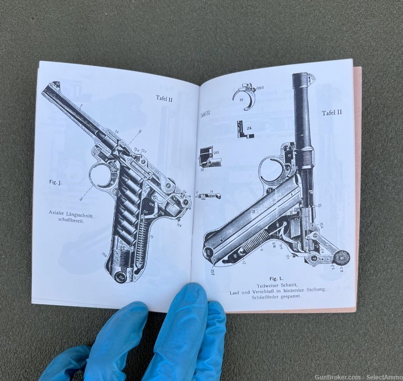 x6 Luger P08 Pistol Parabellum German Language 1st Factory Manuals NOS-img-3