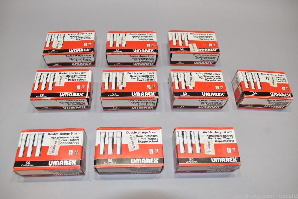 10 Boxes 500 Rds Umarex 9mm Flobert Rimfire Ammunition -img-0