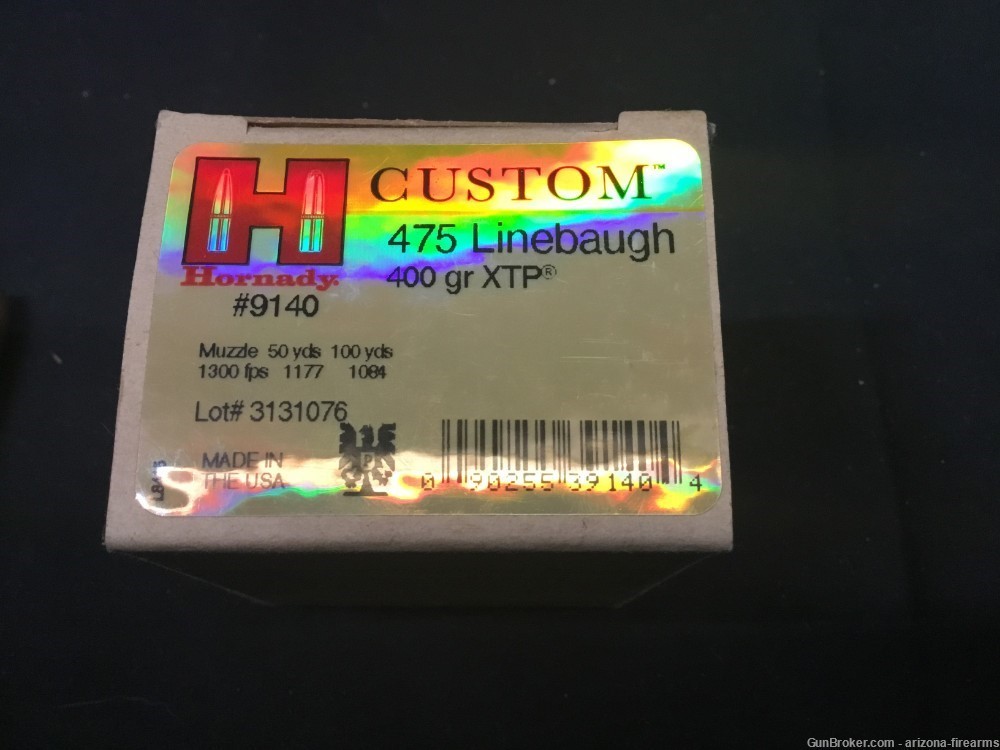 475 Linebaugh 400GRN XTP 20Rounds Hornady 3 Boxes-img-4