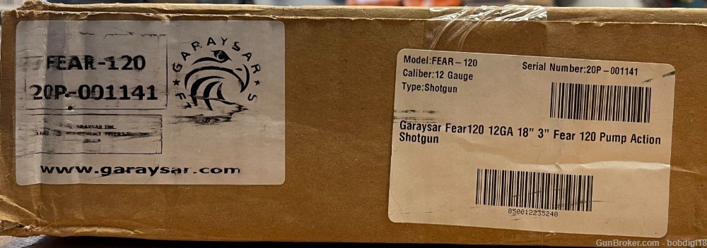Garaysar Fear-120 Tactical Pump Shotgun 18" NO CC FEES-img-3