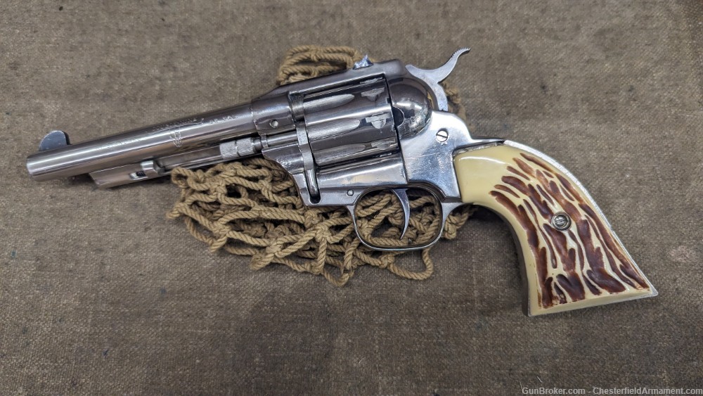 High Standard Double Nine W-101 22LR revolver 5.5" nickel-img-1