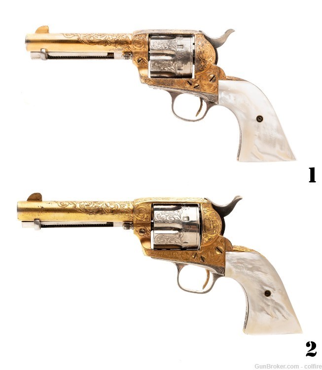 Beautiful Pair of Engraved Colt Single Action Armies (C16964) ATX-img-0