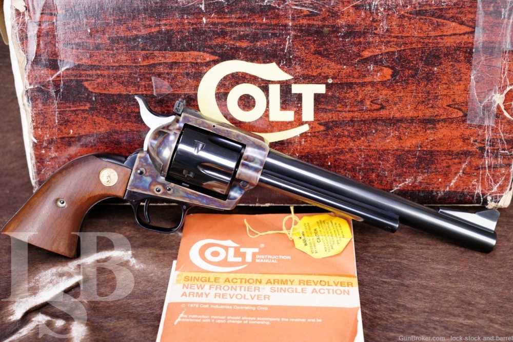 Colt New Frontier Single Action Army SAA 7.5" .44-40 WCF Revolver, 1980-img-0