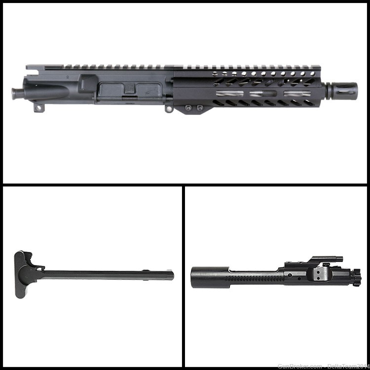 AR15 7.5" 556 223 Pistol Complete Upper | Includes BCG & CH | Assembled-img-0