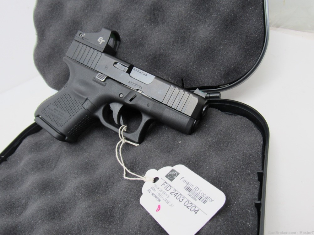 Glock 26 Gen 5 MOS 9mm 3.4"Brl w/CT Micro Red Dot $.01 Start No Reserve-img-0