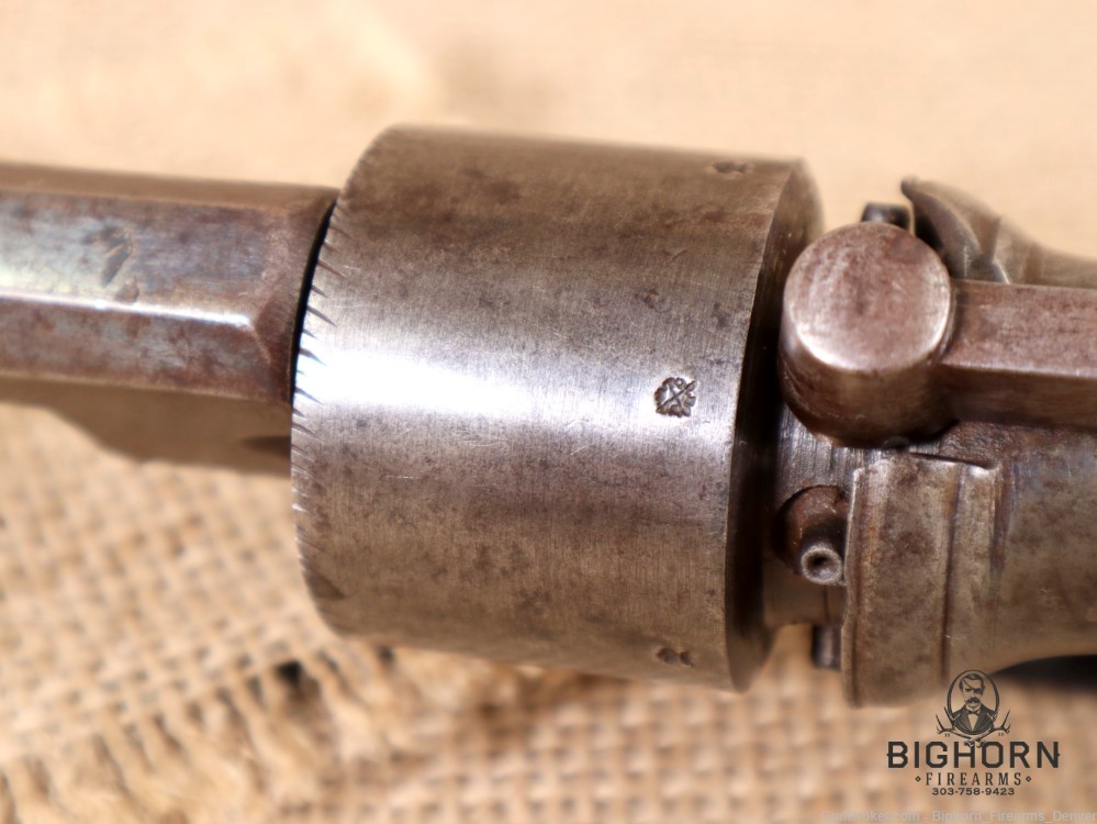 1800's Antique British Transitional 6-Shot Revolver 5.5" .36 Cal.-img-14