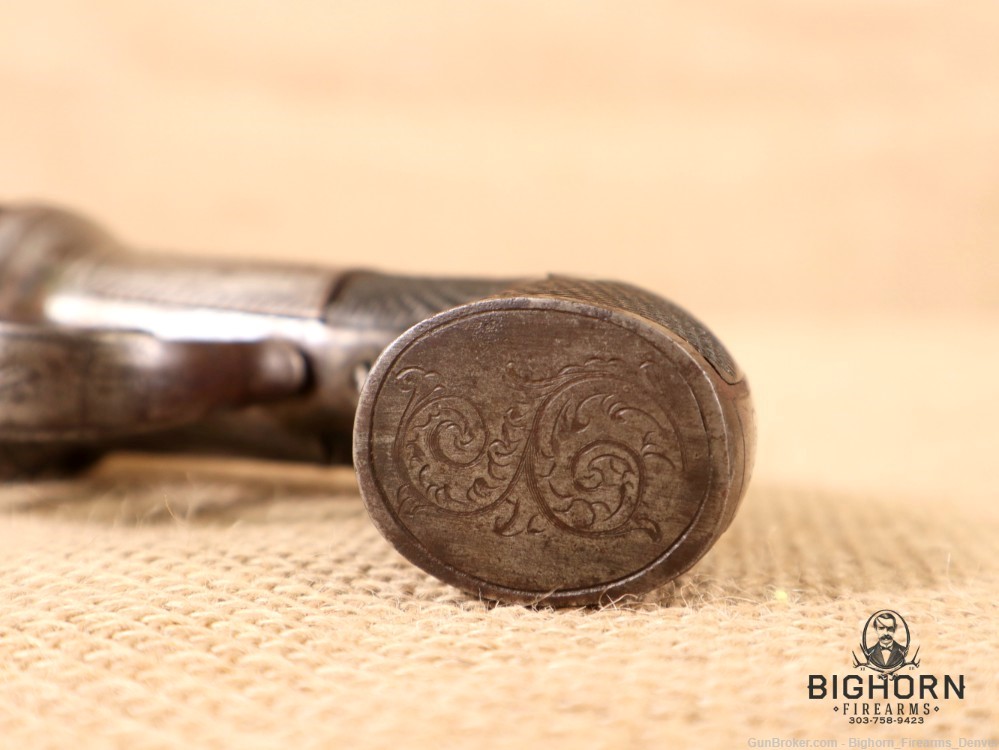 1800's Antique British Transitional 6-Shot Revolver 5.5" .36 Cal.-img-29