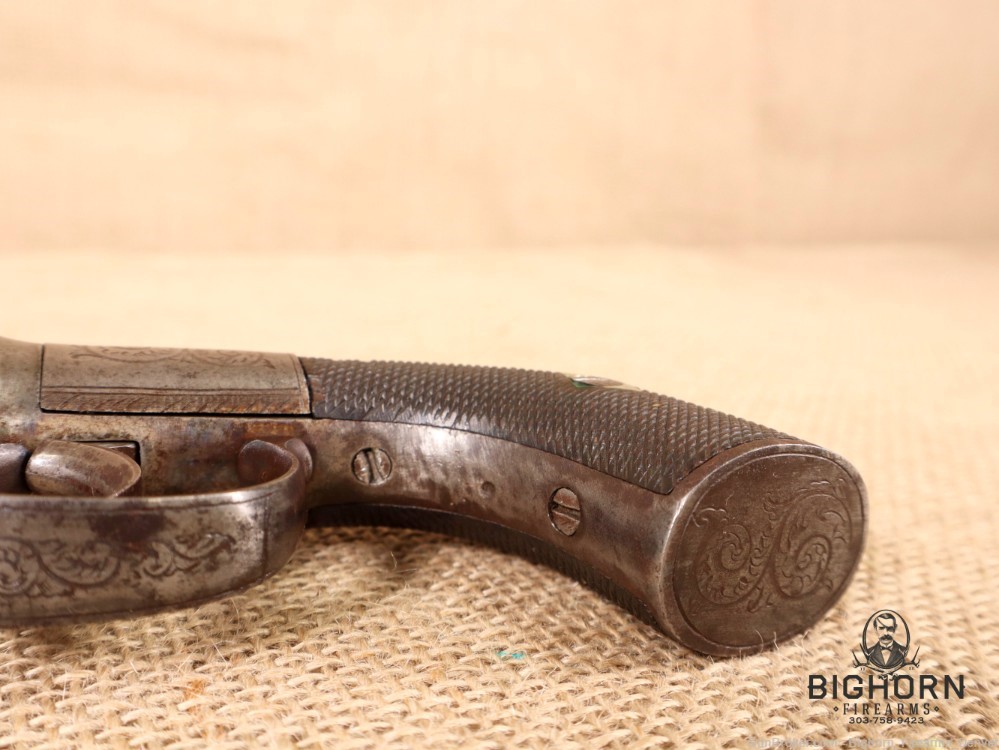 1800's Antique British Transitional 6-Shot Revolver 5.5" .36 Cal.-img-28