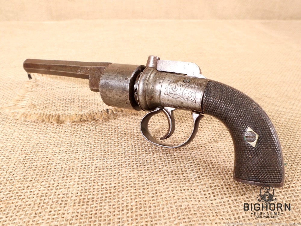 1800's Antique British Transitional 6-Shot Revolver 5.5" .36 Cal.-img-6