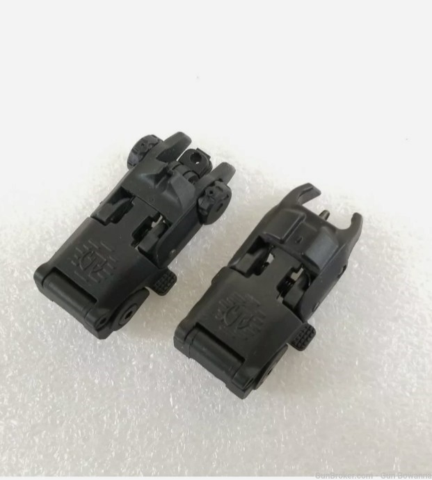 Tippmann Arms Flip up/Fold down AR15 Rifle Sights BUIS Front/Rear set FREE-img-3