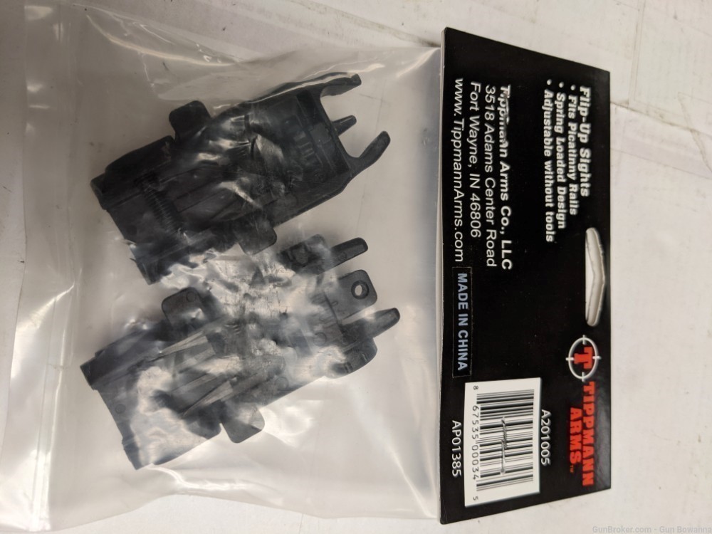 Tippmann Arms Flip up/Fold down AR15 Rifle Sights BUIS Front/Rear set FREE-img-5