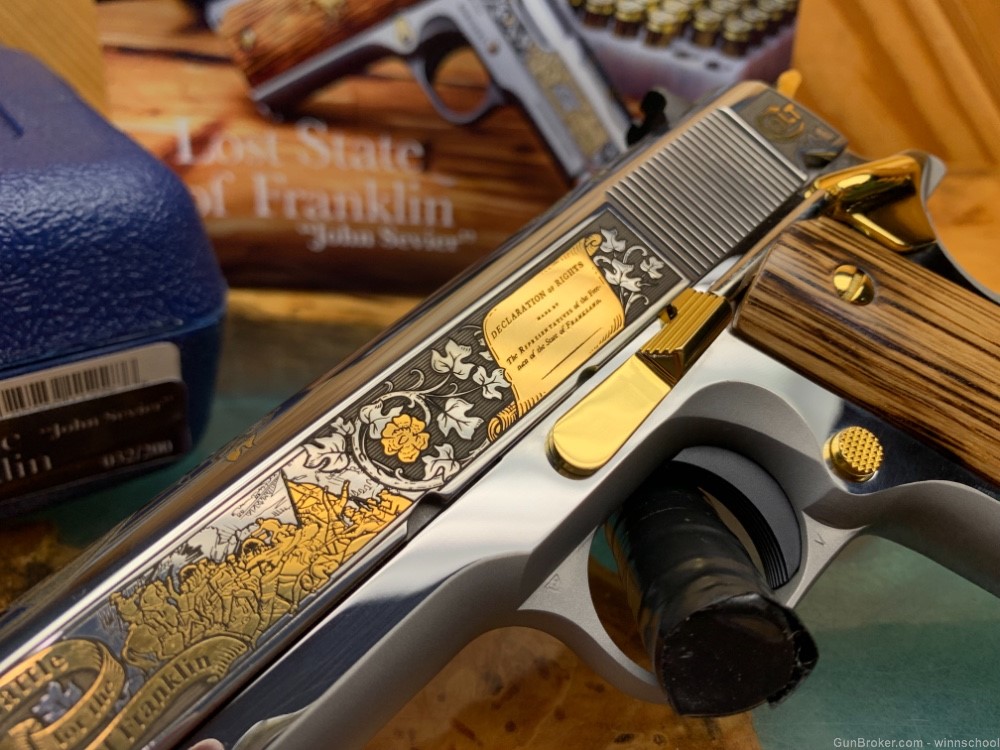 ENGRAVED COLT 1911 GOVERNMENT LOST STATE OF FRANKLIN .45ACP 32 OF 200-img-5