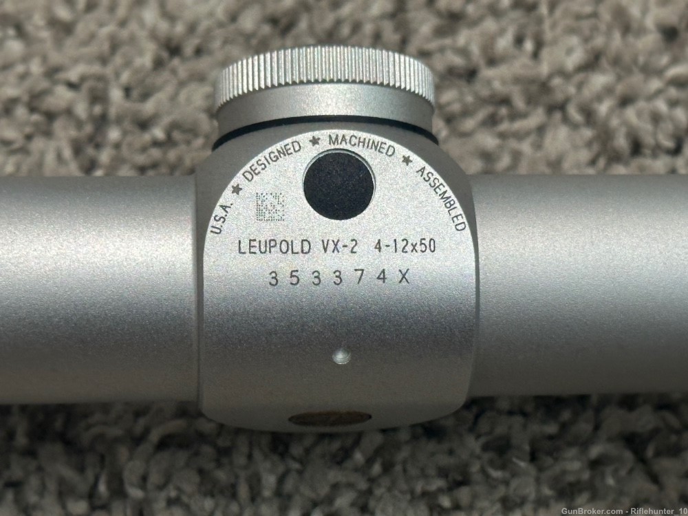 Leupold VX-2 4-12x50mm riflescope Silver SS rare 1” tube duplex 1/4” click -img-10
