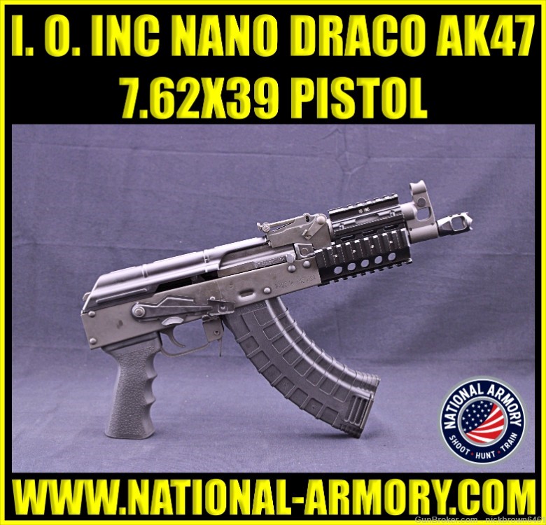 I.O. INC NANO DRACO STYLE AK 47 7.62x39 7.0" PISTOL AK-47 MINI DRACO AK47 -img-0