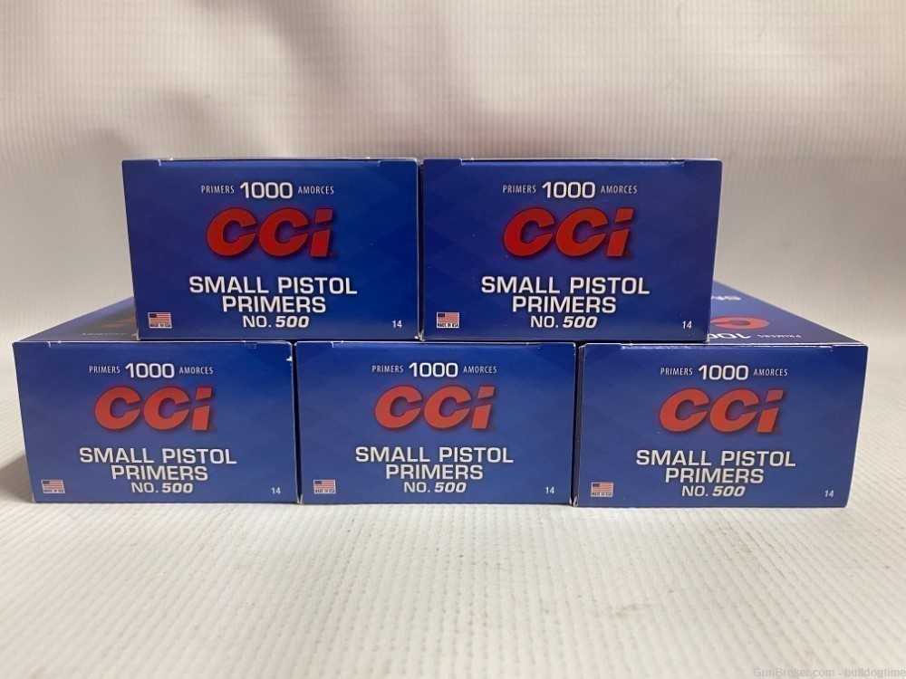 CCI #500 Small Pistol Primers Case of 5000-img-0
