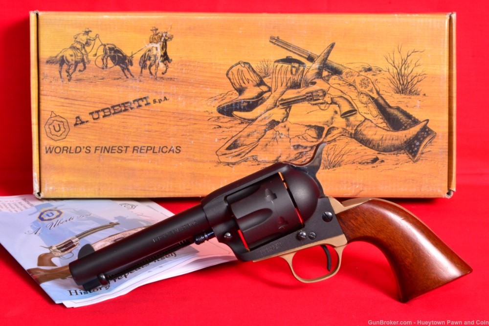 STOEGER Uberti 1873 SAA .357 Cattleman Hombre Cowboy Colt PENNY NO RESERVE-img-2