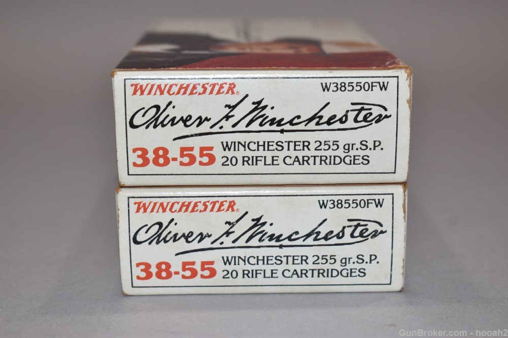 2 Boxes 40 Rds Oliver Winchester 38-55 255 G SP Collectible Ammunition-img-4