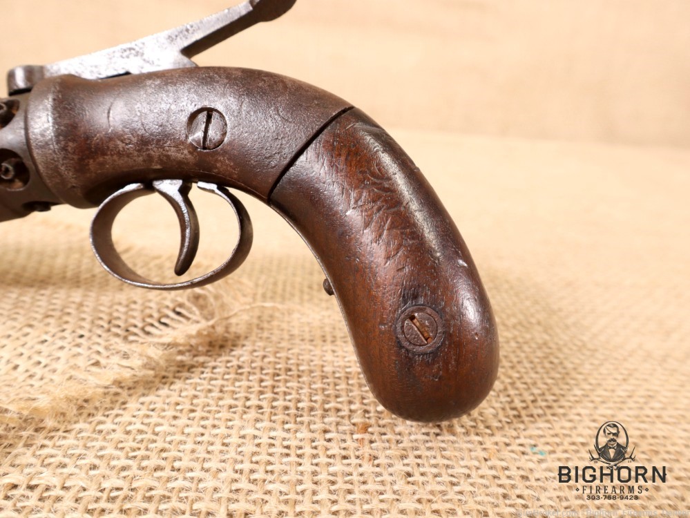 1800's Stocking and Co., Worchester, Single Action 6rd. Pepper Box Revolver-img-3