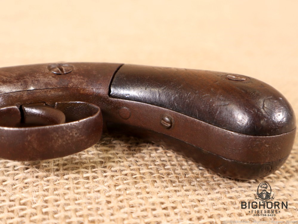1800's Stocking and Co., Worchester, Single Action 6rd. Pepper Box Revolver-img-19