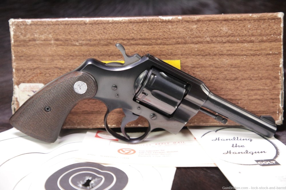 Post War Colt Official Police 4" .22 LR Long Rifle DA/SA Revolver 1965 C&R-img-2