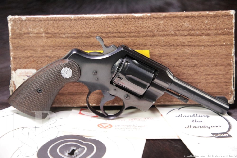 Post War Colt Official Police 4" .22 LR Long Rifle DA/SA Revolver 1965 C&R-img-0