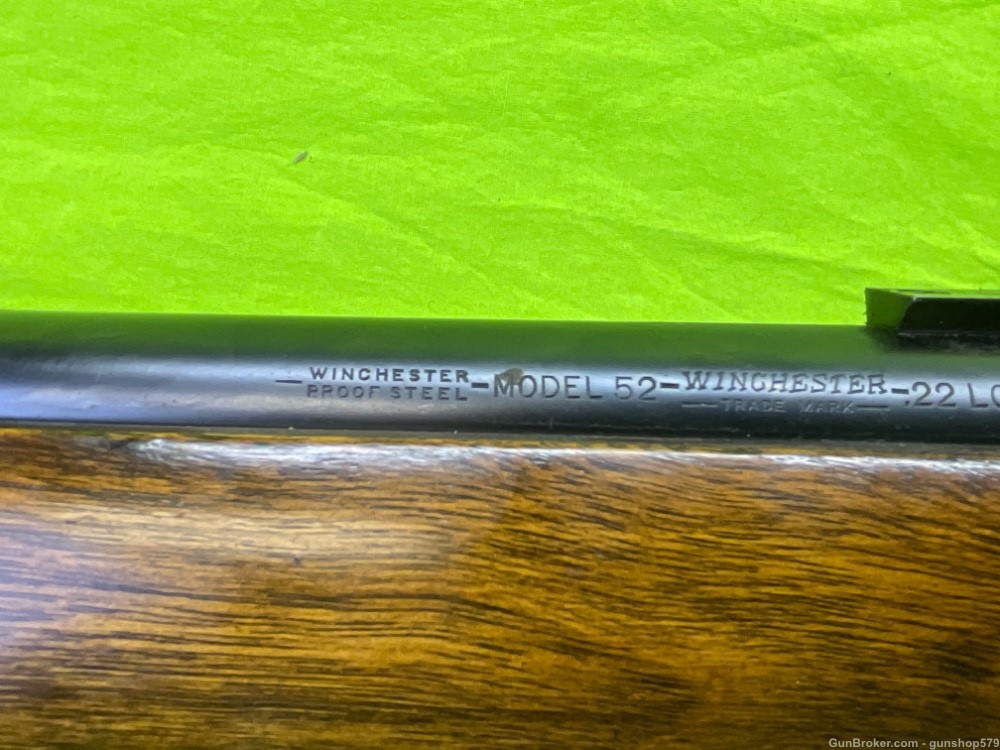 Winchester Model 52B 22 LR Rimfire 52 Match Target Sporting Bench MFG 1947-img-26