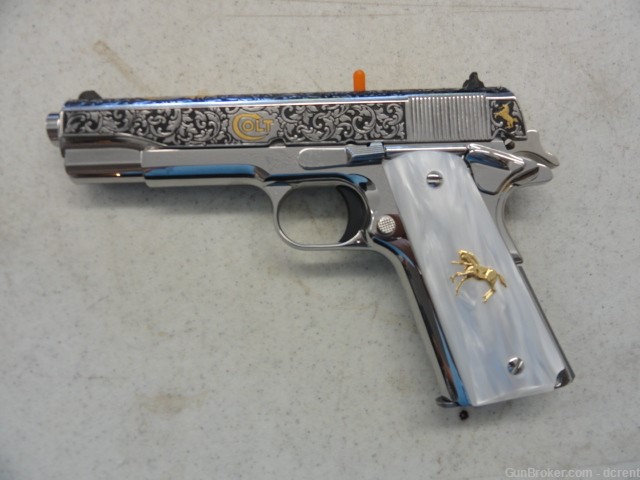 Colt 1911 El Samuel Colt .38 Super 5" 9rd Stainless 01911C-SS38-ESS-img-0