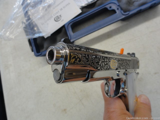 Colt 1911 El Samuel Colt .38 Super 5" 9rd Stainless 01911C-SS38-ESS-img-4