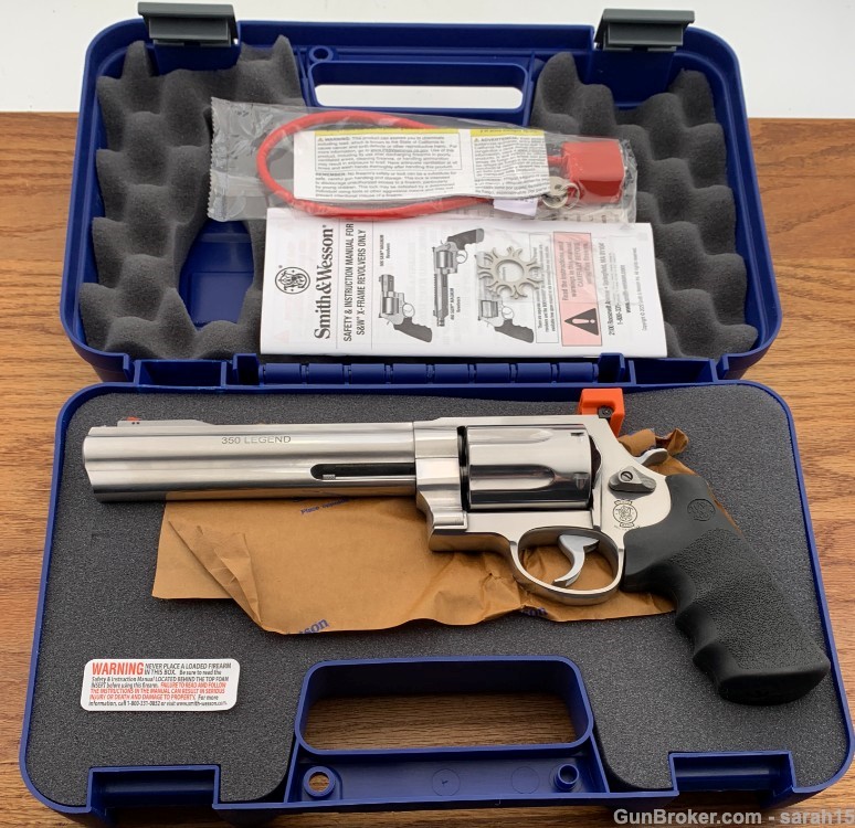 S&W 7.5" STAINLESS 350 ORIG BOX & PAPERS 500 & 460 FRAME RARE .350 LEGEND-img-24