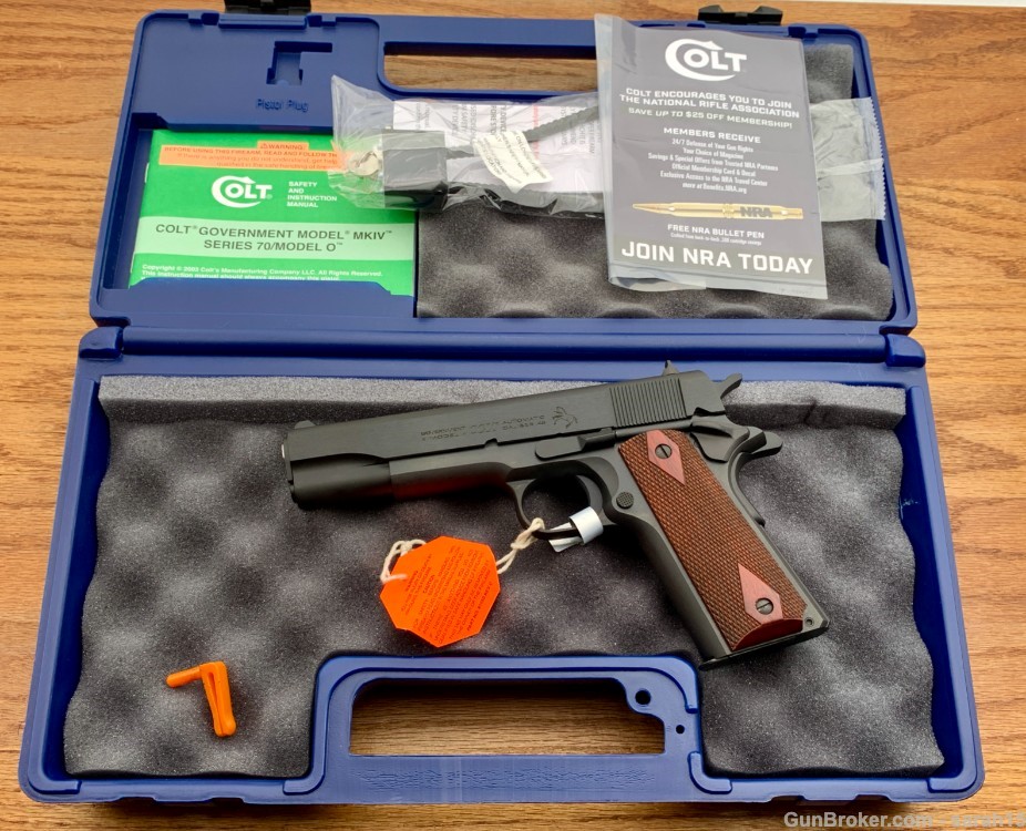 COLT 5" BLUE NATIONAL MATCH 1911 GOVT ORIG BOX & PAPERS .45 ACP SERIES 70-img-20