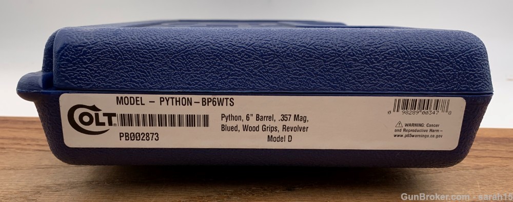 COLT 6" BLUE PYTHON ORIG BOX & PAPERS .357 MAGNUM FACTORY WOOD TARGETS-img-25