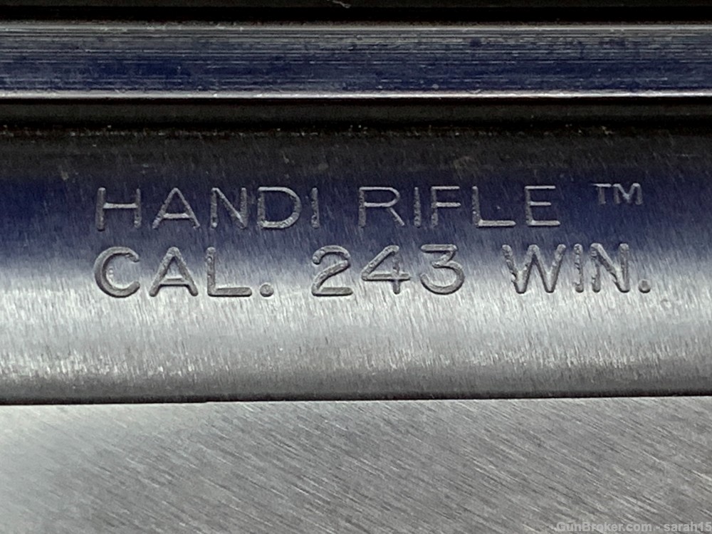 NEW ENGLAND FIREARMS 20" BLACK HANDI RIFLE SINGLE SHOT .243 WIN WITH RAIL -img-8