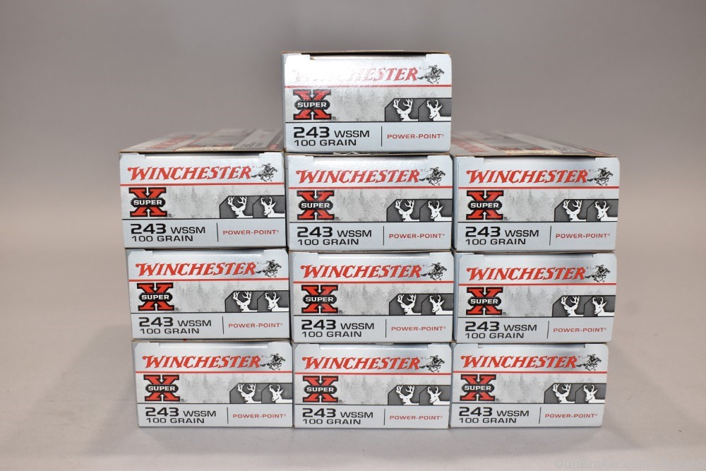 Full Case 10 Boxes 200 Rds Winchester 243 WSSM Super Short Mag 100 G-img-6