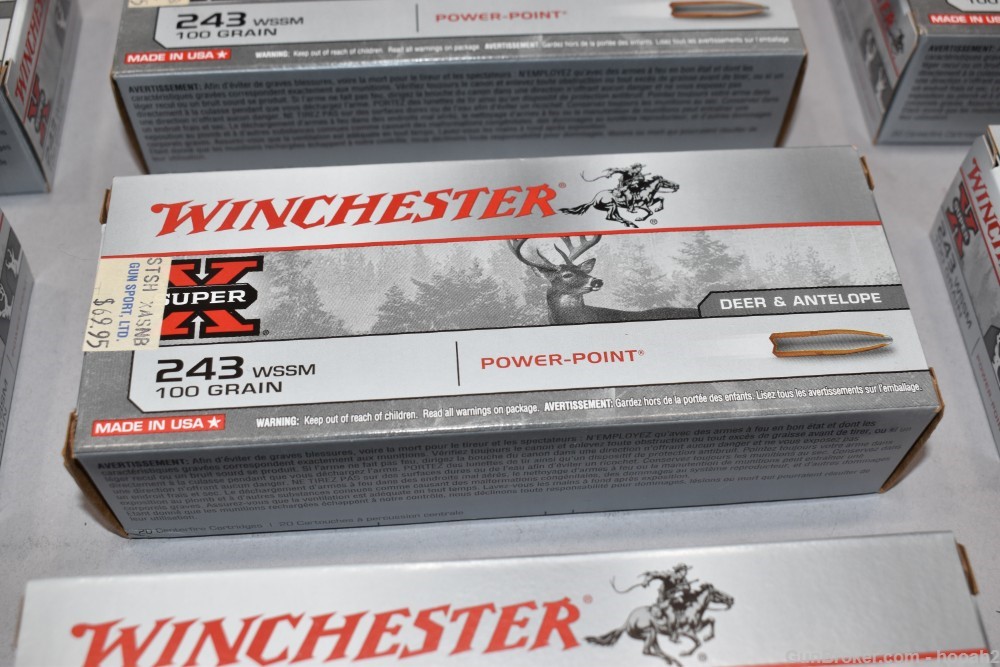 Full Case 10 Boxes 200 Rds Winchester 243 WSSM Super Short Mag 100 G-img-3