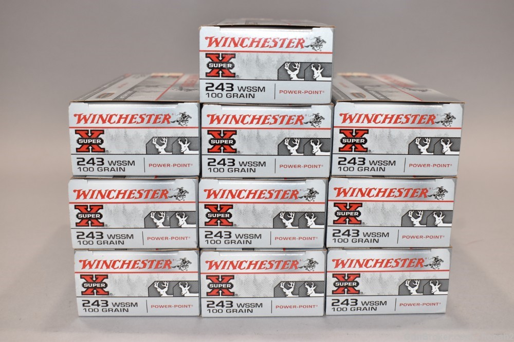 Full Case 10 Boxes 200 Rds Winchester 243 WSSM Super Short Mag 100 G-img-8