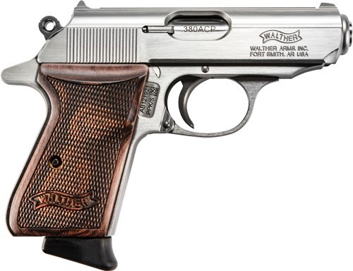 Walther Ppk/S .380ACP SS FS 7-Shot WOOD Grips-img-0