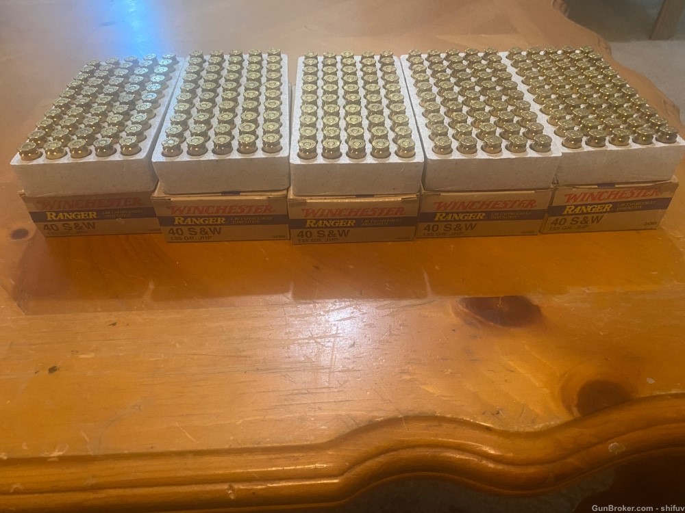 40 S&W   135 gr. JHP  ammunition. 250 rounds-img-0