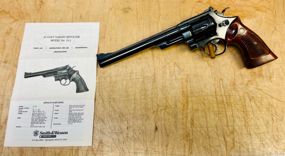 Smith & Wesson 25-5 .45 Colt 8" barrel NICE! 45 Long Colt-img-0