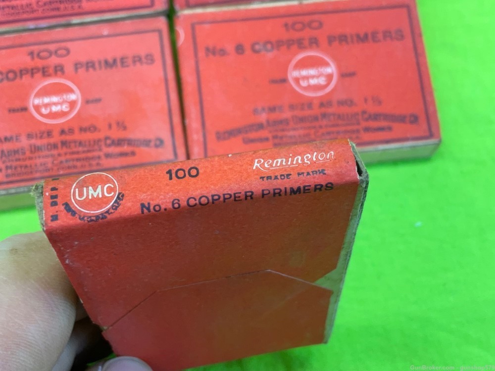 Vintage Remington UMC Union Metallic Cartridge No 6 Copper Primer LOT 1 1/2-img-3