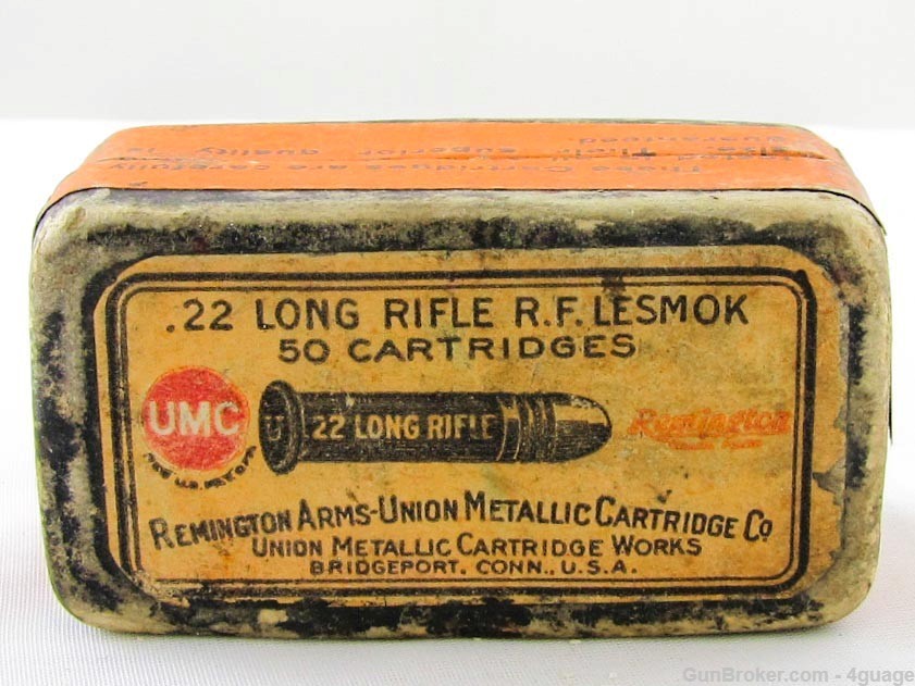 Remington UMC Lesmok .22 Short - 2-Pc. Split Logo Box-img-0