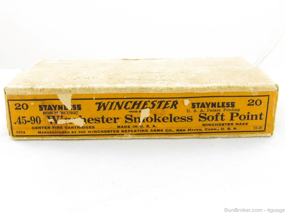 Winchester .45-90 Winchester Rifle Cartridges - Full 2-Pc. Box-img-2
