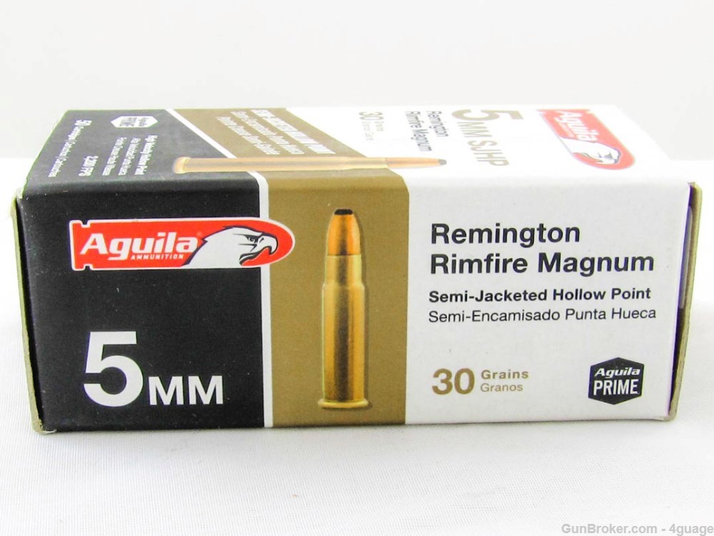 Aguila 5mm Remington RF Magnum Rifle Cartridges - Full Box-img-3