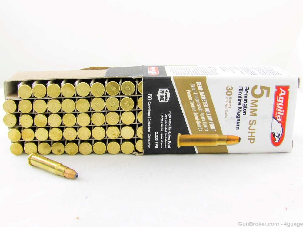 Aguila 5mm Remington RF Magnum Rifle Cartridges - Full Box-img-6