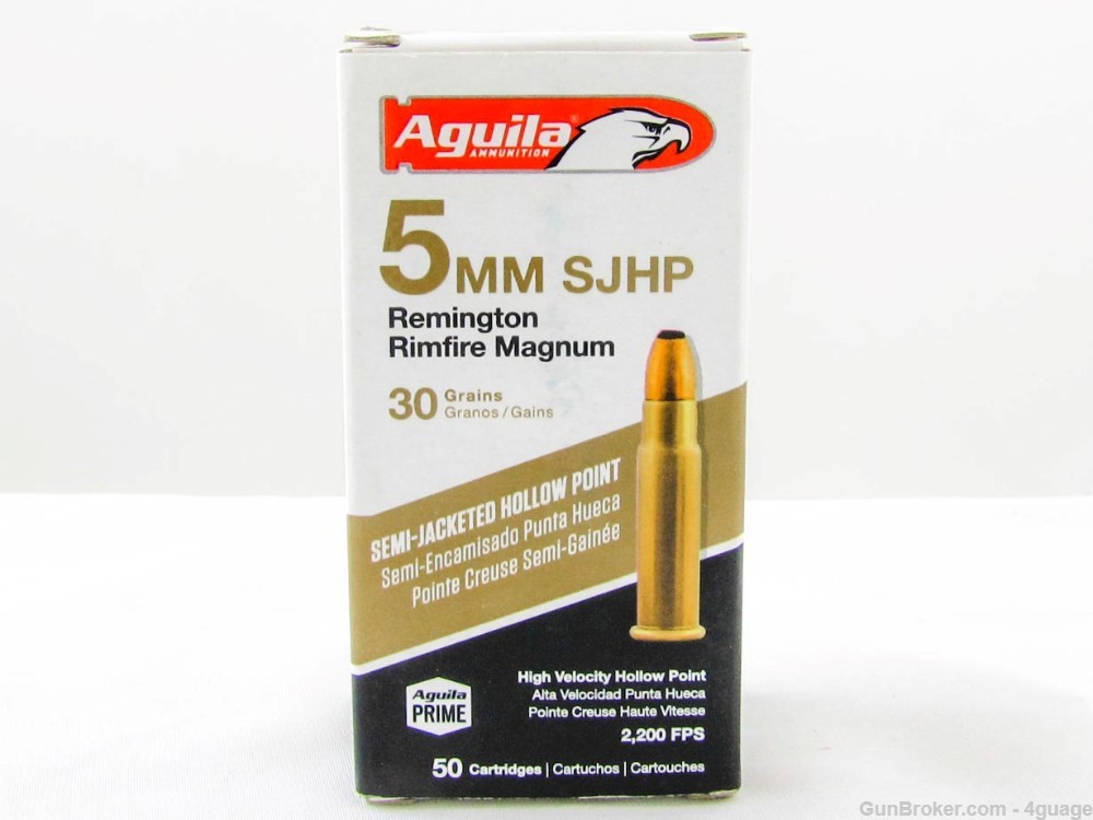 Aguila 5mm Remington RF Magnum Rifle Cartridges - Full Box-img-0