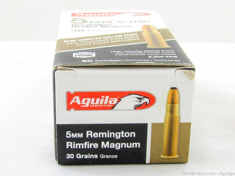Aguila 5mm Remington RF Magnum Rifle Cartridges - Full Box-img-5