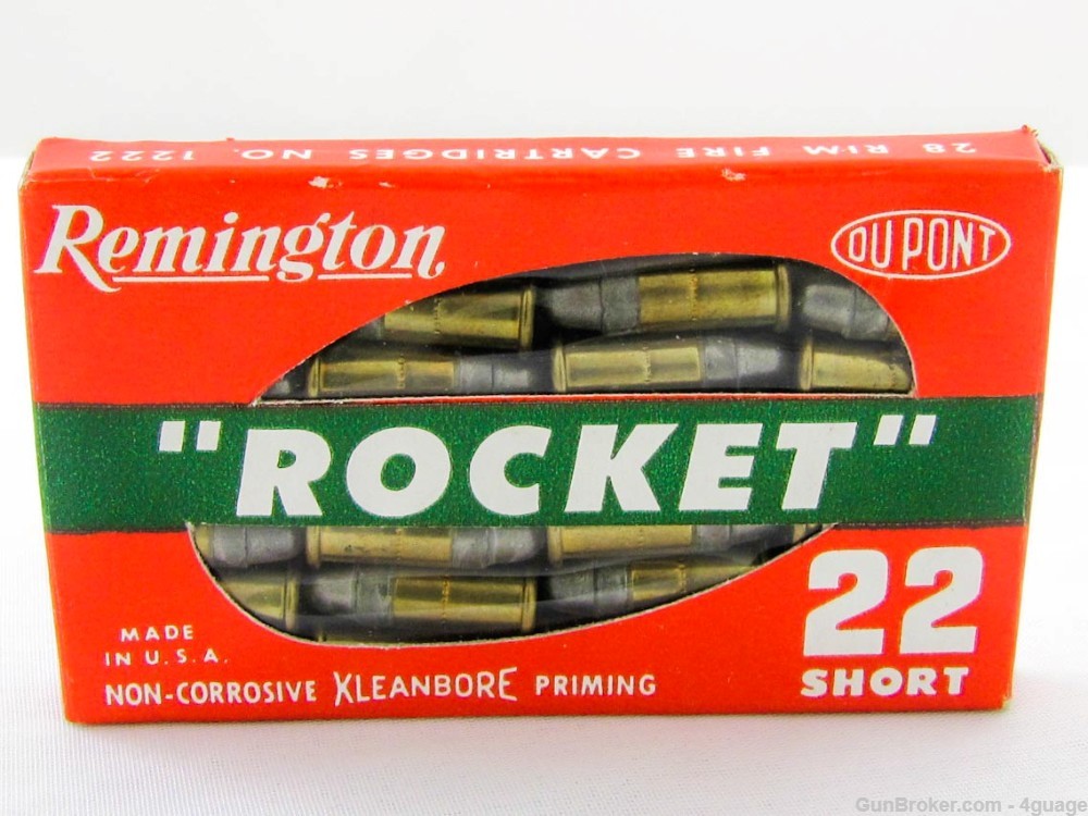 Scarce Remington Rocket 22 Short Full Chicklet Box-img-0