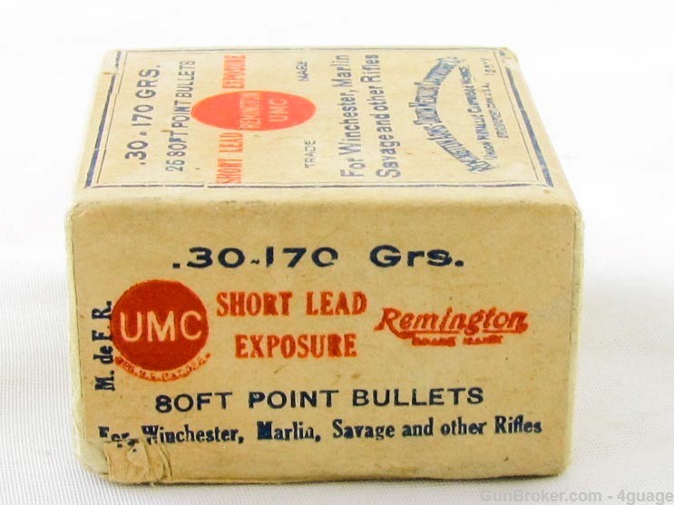 Remington UMC .30 Caliber 170 Grain Soft Point Bullets - Sealed Box-img-3