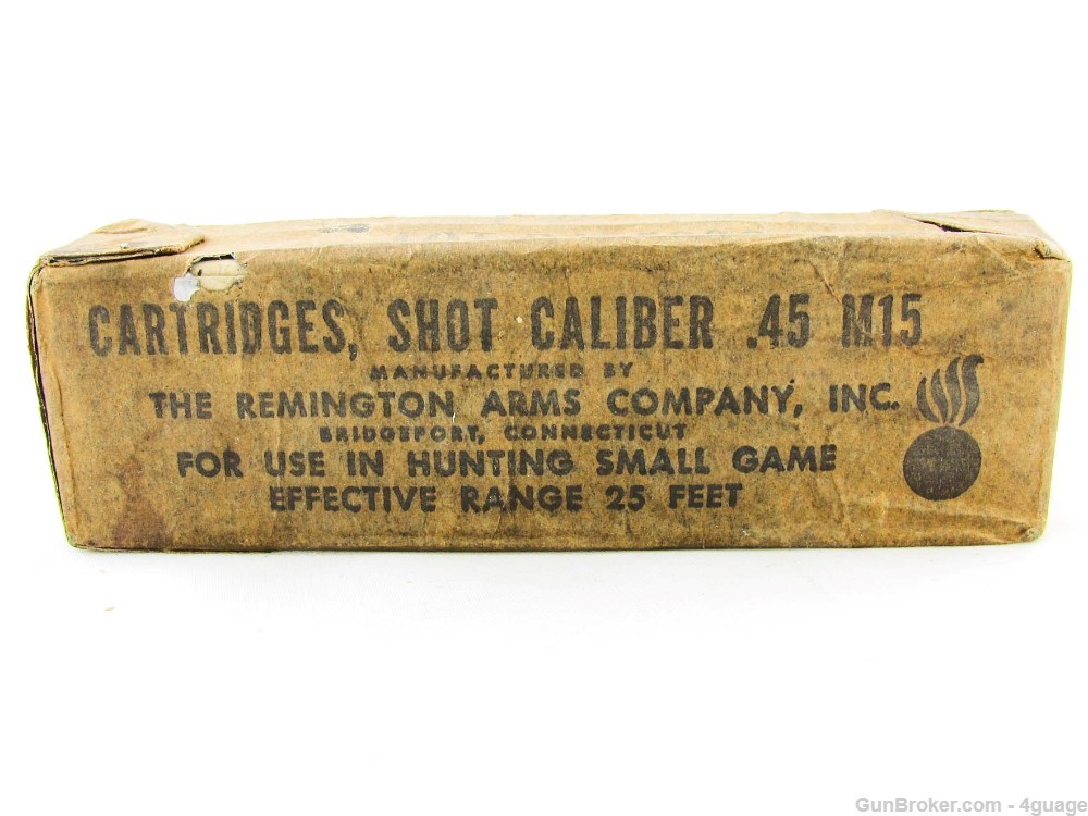 WW2 R.A. .45 M15 Survival Shot Cartridges Sealed Box-img-1