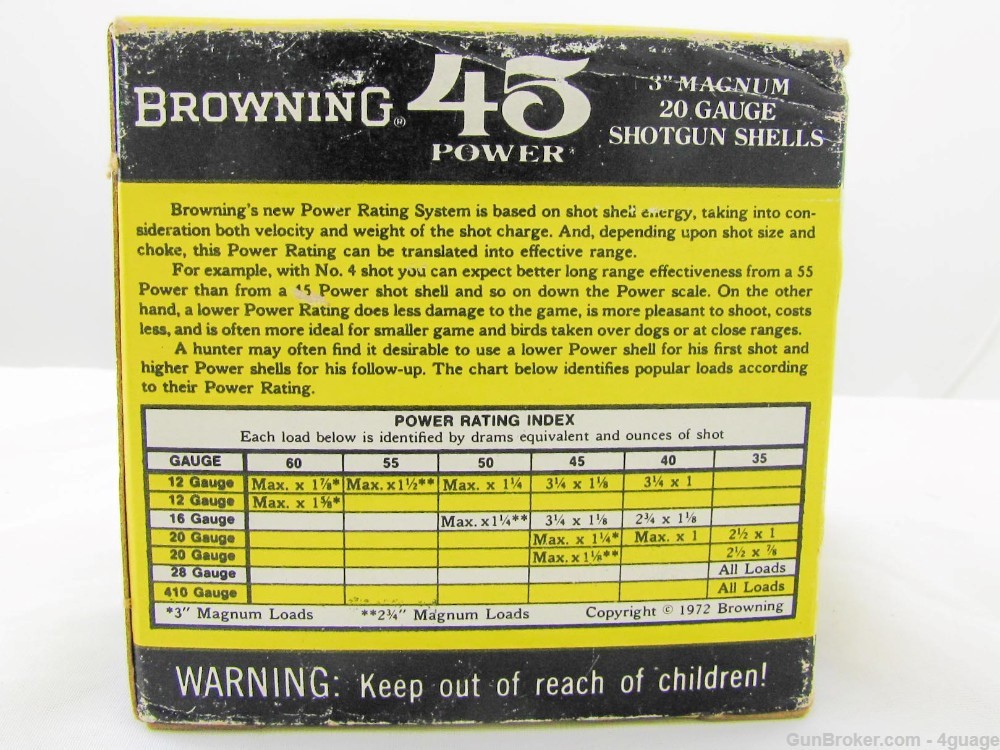 Browning 45 Power 20 Ga. 3" Magnum Shotshells - Full Box-img-1