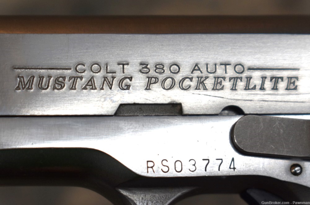  Colt Government Model 380 in 380 ACP with spare Mustang slide assy 1989-img-2